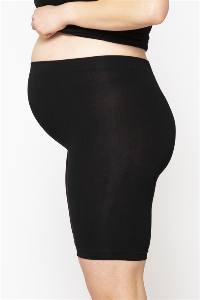 Sort graviditets-bikershorts i øko. bambus - KØB 3 BETAL FOR 2