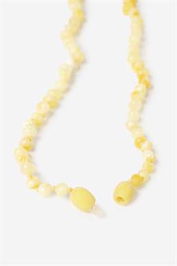 Lys gul farvet Rav halskæde Baby / barn - 100% naturligt - set med skrulås