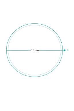 Ammeindlæg - 100% Økologisk Merino uld / Bambus - 12 cm i diameter - skitse